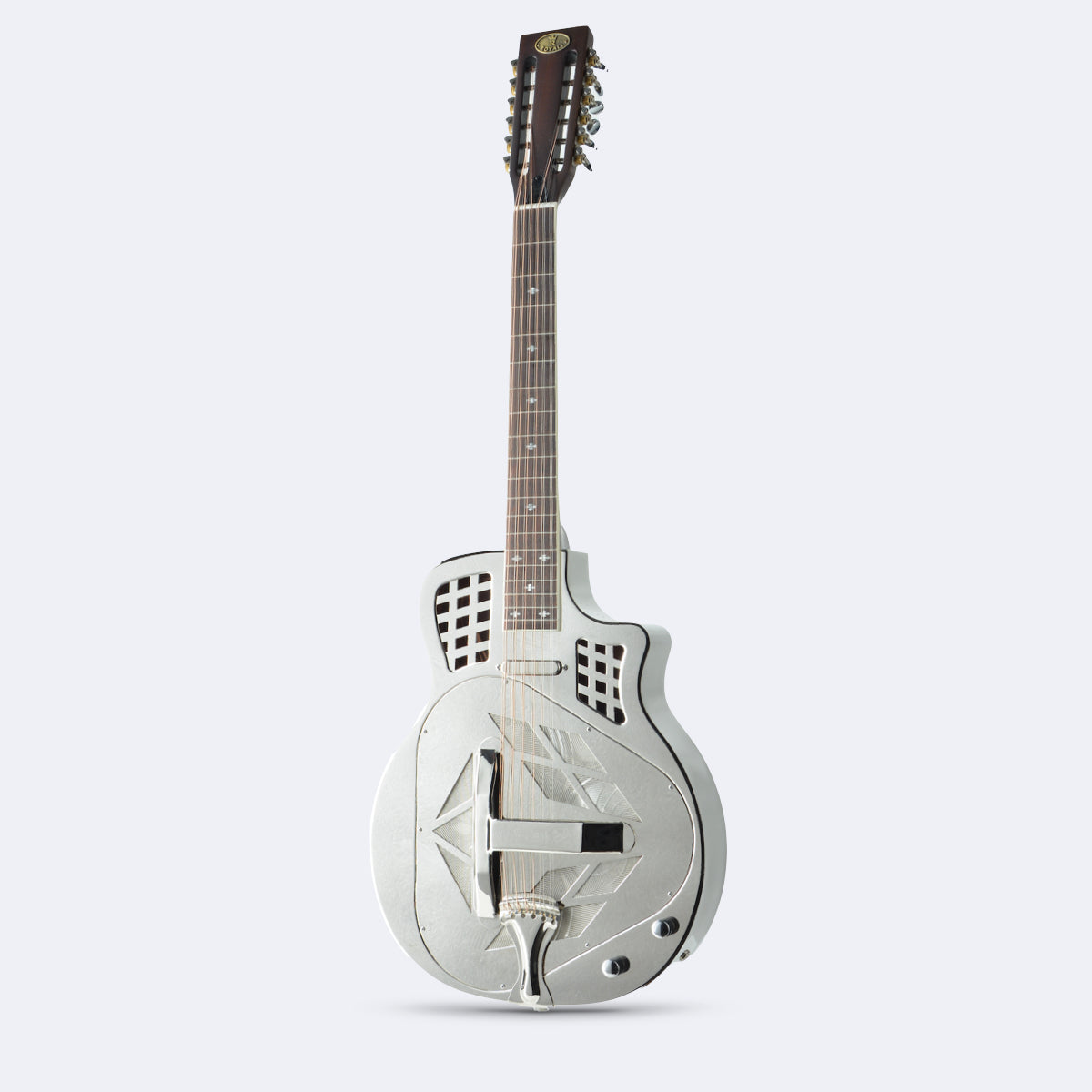 ROYALL DELTA 12-String Nickel 14-fret cutaway metal body tricone resonator guitar